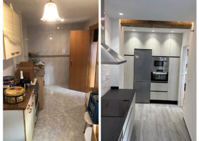 Reforma cocina. Antes y después.