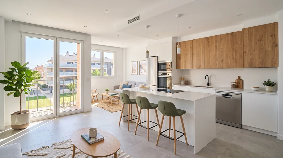Reforma de cocina abierta al salón en Cuarte de Huerva